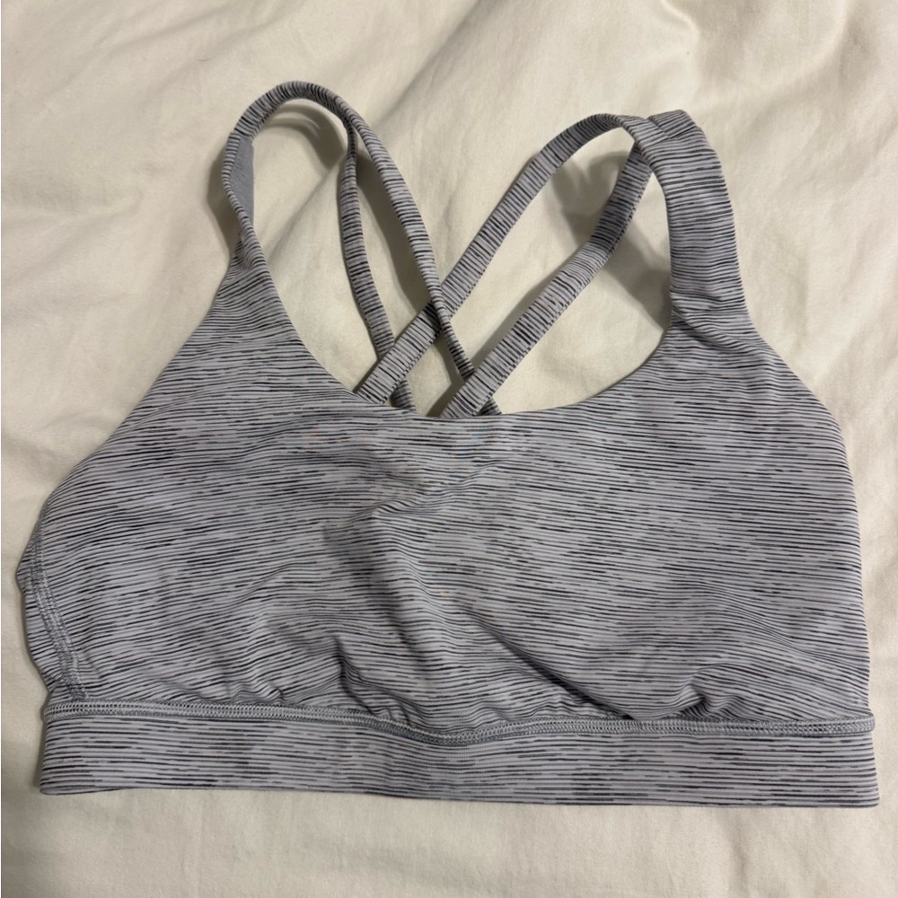 Lululemon Energy Bra - black white stripes